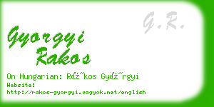 gyorgyi rakos business card